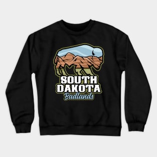 South Dakota Badlands Buffalo Roam Crewneck Sweatshirt